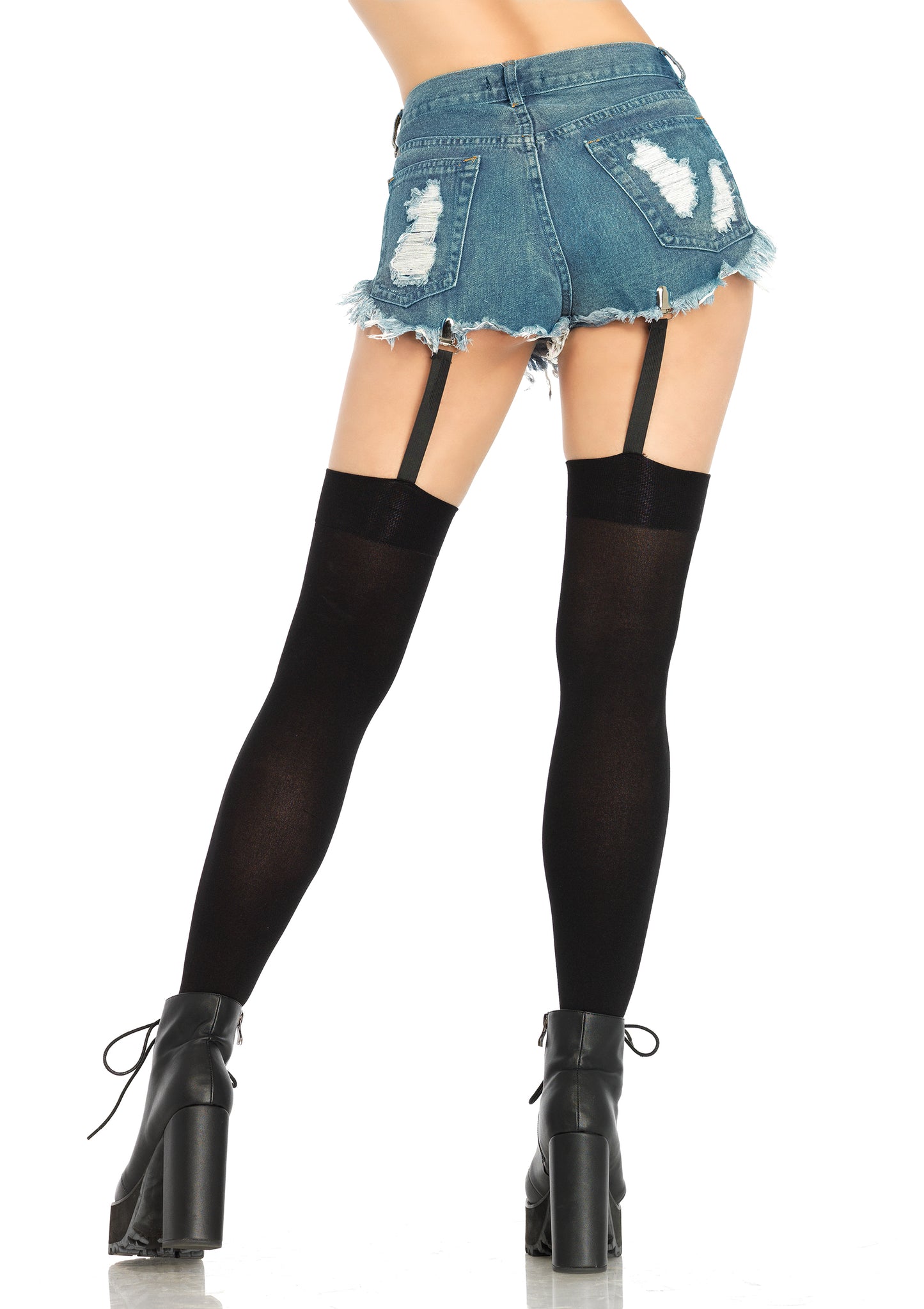 Attached Clip Garter Thigh Highs - One Size by Leg Avenue