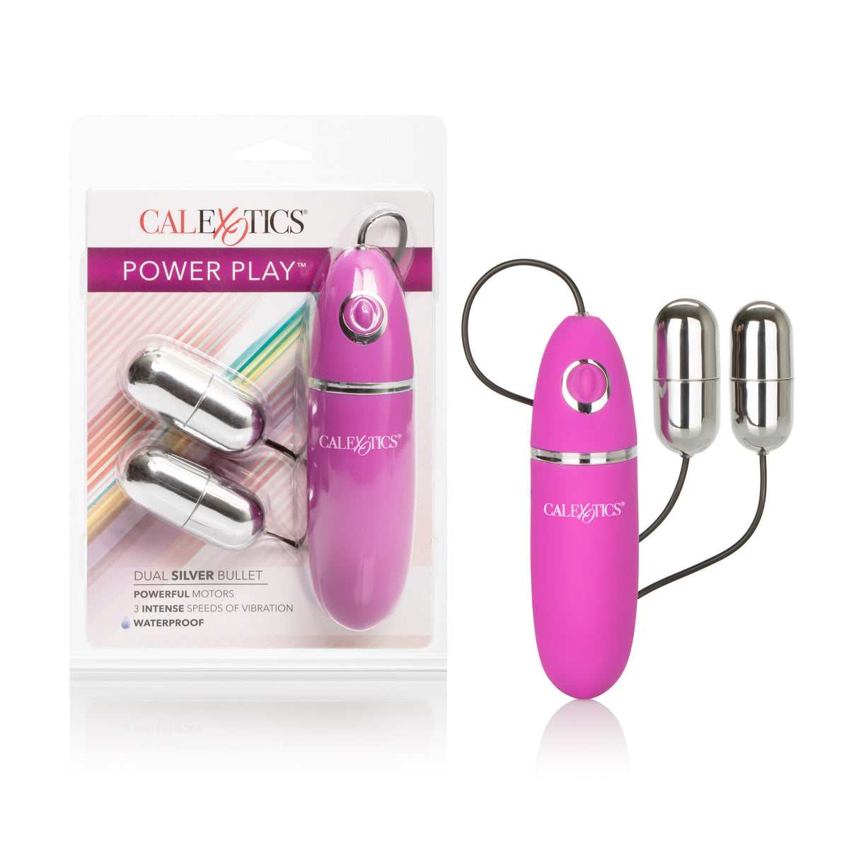 CalExotics Power Play Dual Silver Bullet Vibrator - SE1165252