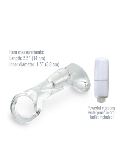 Fantasy X-Tensions Vibrating Cock Sling - Clear by Pipedream
