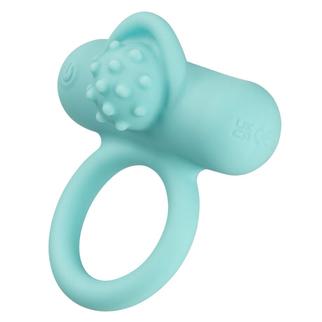 CalExotics Silicone Rechargeable Nubby Lover's Ring — Blue - SE1841223