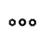 nsnovelties Renegade Chubbies — Black TPE Stackable Rings - NSN1111-13