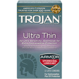 Paradise Marketing Trojan Sensitivity Ultra Thin Armor Spermicidal Condoms, 12 Pack - TJ92742