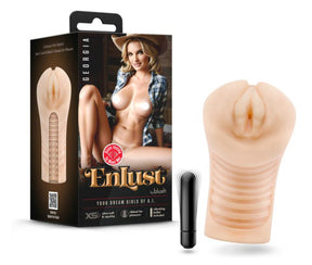 Blush Georgia Male Masturbator with Vibrating Bullet, Beige — 5.75 in - BL-72623