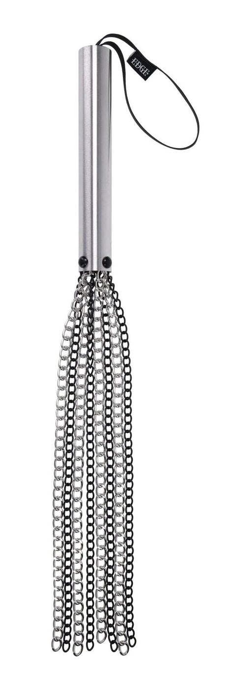 Sportsheets Edge Chain Flogger — Metal Handle, Black & Silver Chains - SP0634