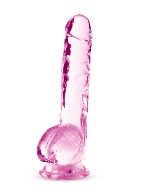 Blush Naturally Yours 8 Inch Crystalline Dildo — Rose - BL-51500