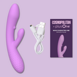 plusOne Main Character Vibe — Cosmo Dual-Motor Silicone Rabbit Vibrator - PO6893