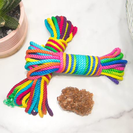 Emojibator Funfetti Rainbow Bondage Rope — 8 m, 6 mm - EM9554