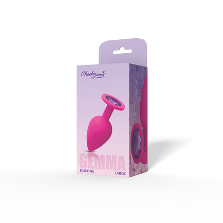 Gemma Purple Gem Pink Silicone Plug - Large