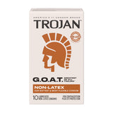 Paradise Marketing Trojan G.O.A.T. Non-Latex Condoms, Ultra Flex — 10 Pack - TJ80014