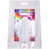 Doc Johnson Crystal Jellies Anal Twist — 6 Inch Clear - DJ0289-11-CD