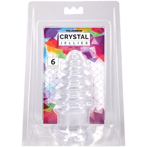 Doc Johnson Crystal Jellies Anal Twist — 6 Inch Clear - DJ0289-11-CD