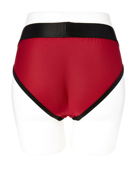 Sportsheets Em.Ex Active Contour Harness — Large, Navy/Scarlet - SS660-04
