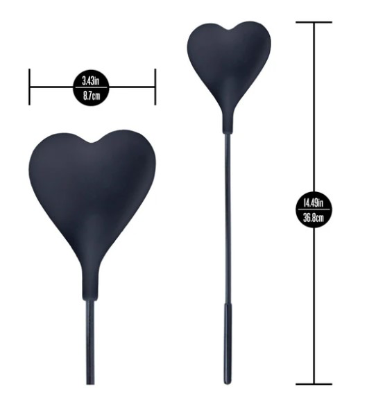 Blush Temptasia Ardor Heart Crop — Black, Puria Silicone (14.49 in) - BL-55575