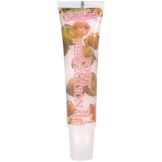 Doc Johnson GoodHead Pout Perfection Lip Balm, Kiwi Strawberry 0.50oz - DJ1365-03-BX