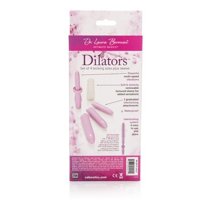 Dr. Laura Bernam Dilators - Set of 4 Locking Sizes Plus Sleeve - Purple by CalExotics