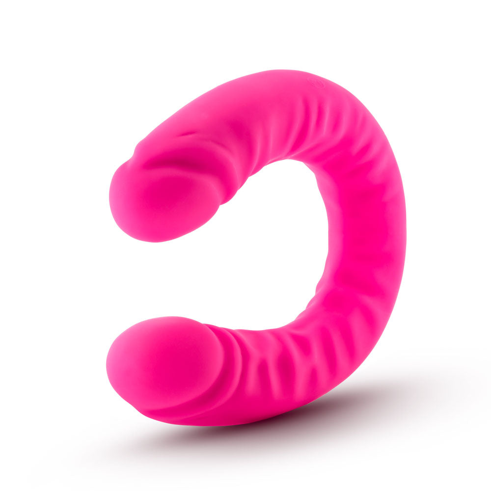 Ruse - 18 Inch Silicone Slim Double Dong - Hot Pink by Blush