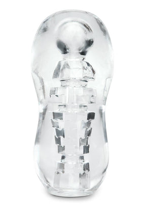 XGEN Zolo Gripz Spinner Clear Squeezable Stroker - X-ZO6041