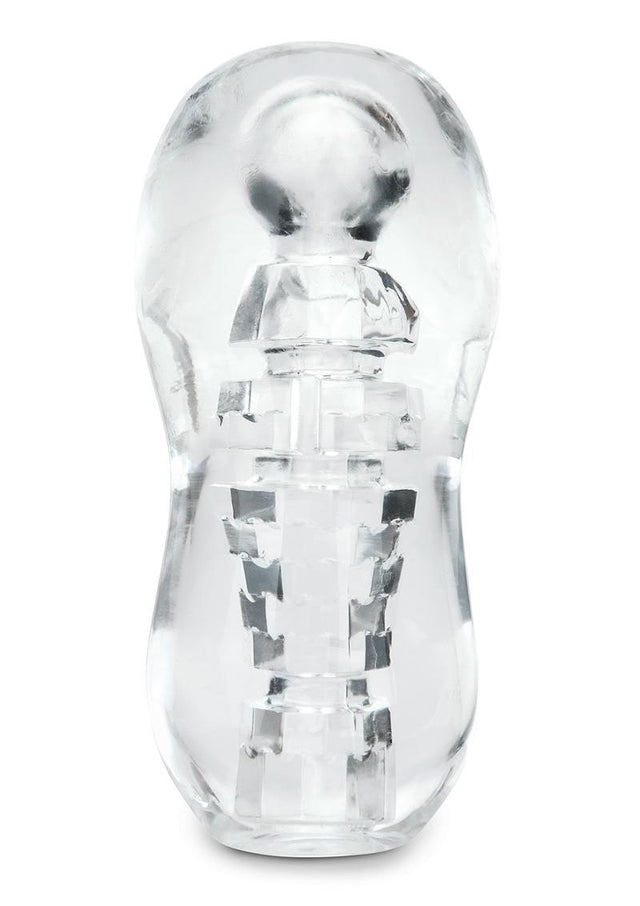 XGEN Zolo Gripz Spinner Clear Squeezable Stroker - X-ZO6041