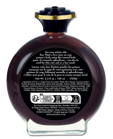 Shunga Aphrodisiac Chocolate Edible Body Paint — 3.5 fl. oz. / 100 ml - SHU7000