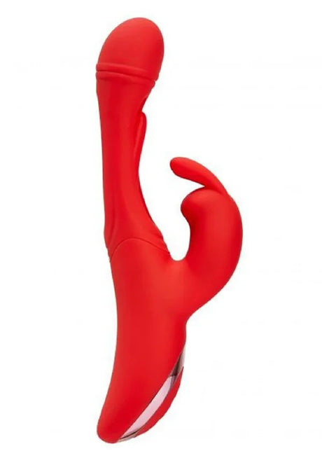 Cloud 9 Novelties Flutter Touch Rabbit Vibrator — Red, 9" - WTC605-RED
