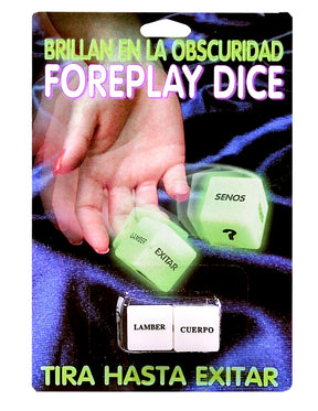 Pipedream Foreplay Dice (Spanish) - Glow-in-the-Dark - PD8001-00E