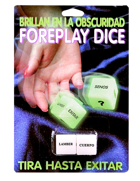 Pipedream Foreplay Dice (Spanish) - Glow-in-the-Dark - PD8001-00E