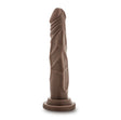 Blush Dr. Carter 7" Silicone Dildo with Suction Cup, Chocolate - BL-26526