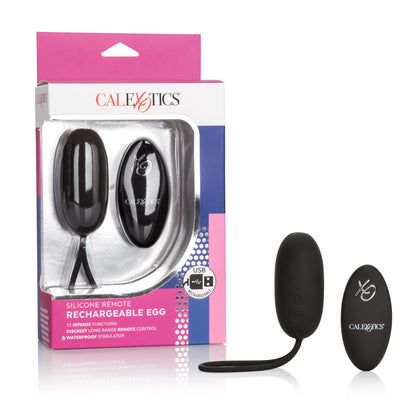 Silicone Remote Rechargeable Egg - Black by CalExotics