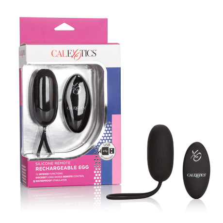 CalExotics Silicone Remote Rechargeable Egg — Black - SE0077303