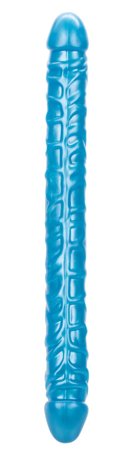 CalExotics Size Queen 17-inch Double-Ended Dildo, Blue - SE0267102
