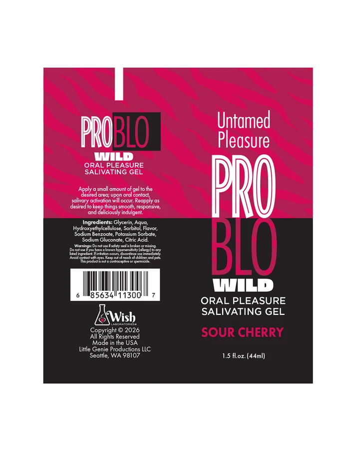 Little Genie Problo Wild Oral Pleasure Gel — Sour Cherry, 1.5oz - LG-BT.540