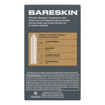 Trojan Sensitivity Bareskin Lubricated Condoms - 10 Pack by Paradise Marketing