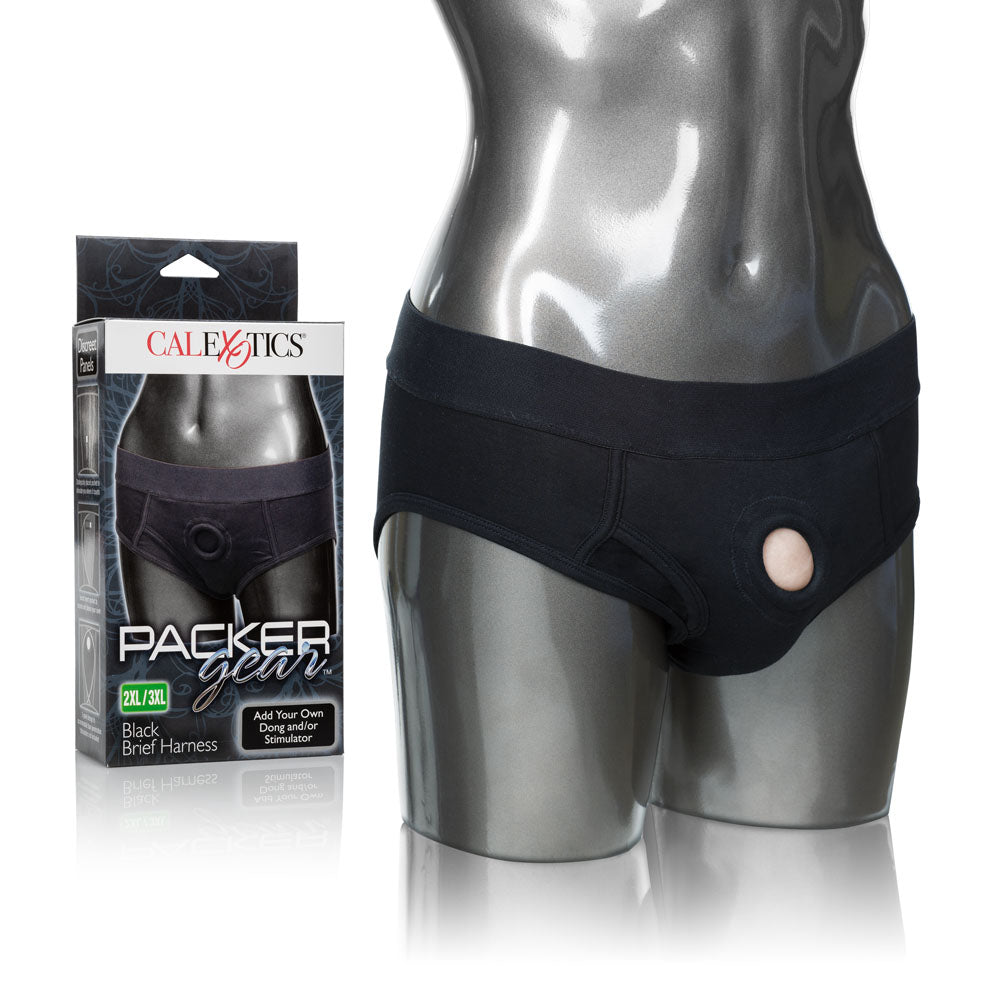 CalExotics Packer Gear Black Brief Harness — 2XL/3XL - SE1575253