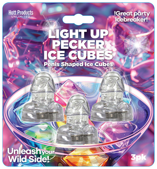 Hott Products Light-Up Penis-Shaped Ice Cubes — 3-Pack - HP-3675