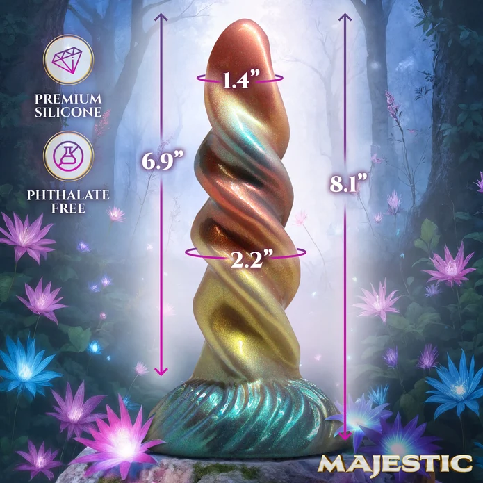 XR Brands Celina Fairy Silicone Dildo — 8.1" (Multi) - CC-AH941
