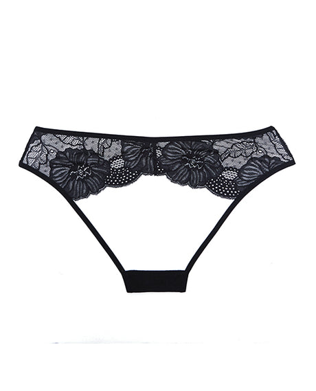 Adore Kiss Mesh & Lace Open Panty Black O/S by Adore