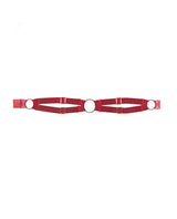 Allure Red Adjustable Leg Garters — One Size