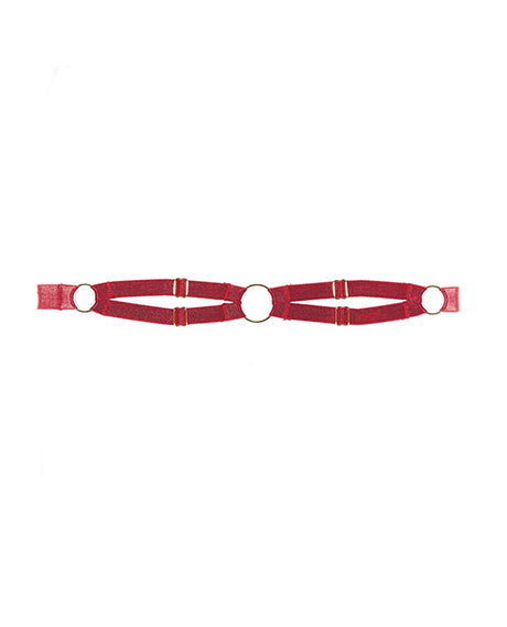 Allure Red Adjustable Leg Garters — One Size