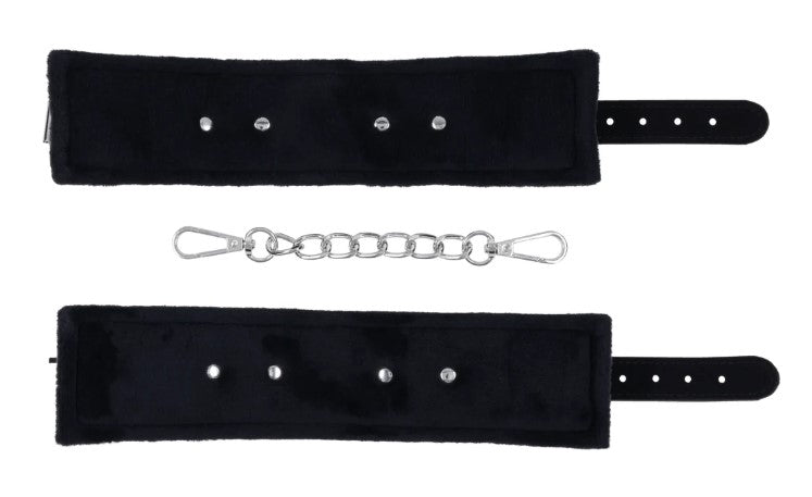 Sportsheets Shadow Handcuffs — Black Faux Leather Cuffs - SS10300