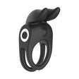 Nasstoys Enhancer Vibrating Rabbit C-Ring — Black, USB Rechargeable - NW3287
