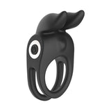 Nasstoys Enhancer Vibrating Rabbit C-Ring — Black, USB Rechargeable - NW3287