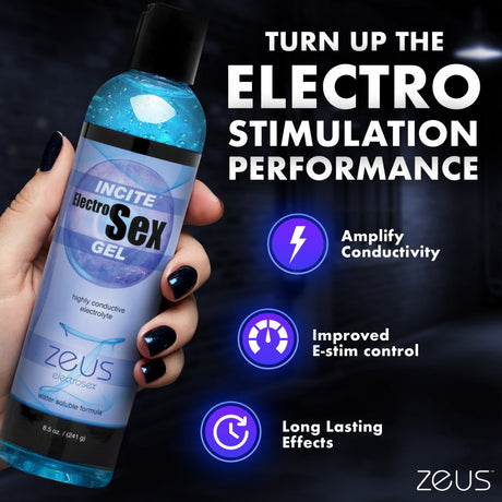 Zeus Incite Electrosex Gel - 8.5 oz - image 3