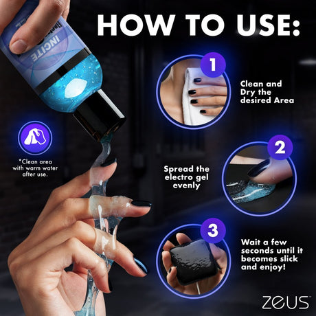 Zeus Incite Electrosex Gel - 8.5 oz - image 5