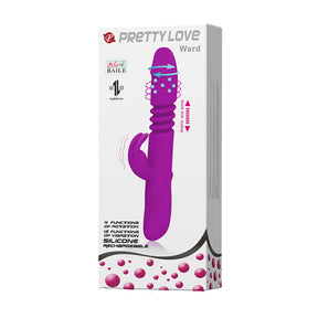 Pretty Love Ward Rechargeable Thrusting Rabbit Vibrator - BI-014399