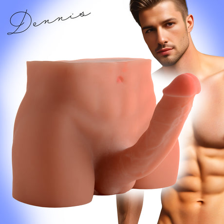 SexFlesh Double Up Dennis Realistic 3D Masturbator, 8.5in - 848518003898