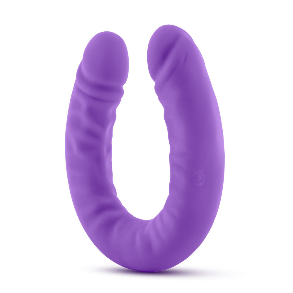 Ruse - 18 Inch Silicone Slim Double Dong - Purple by Blush