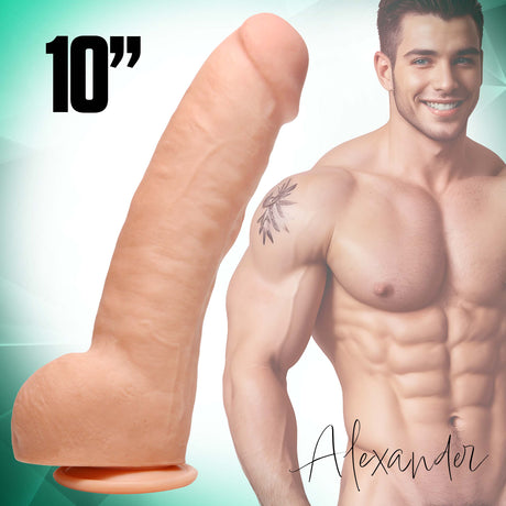Raging Cockstars Annihilating Alexander Realistic Dildo, 10" Insertable - 848518016317