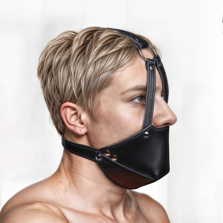 STRICT Mouth Harness with Removable 2-Inch Ball Gag — Black - STR-AE908