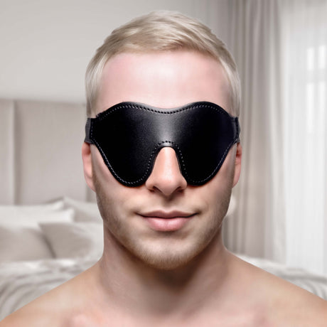 STRICT Fleece Lined Blindfold — Black, 18.5 in - STR-AE924