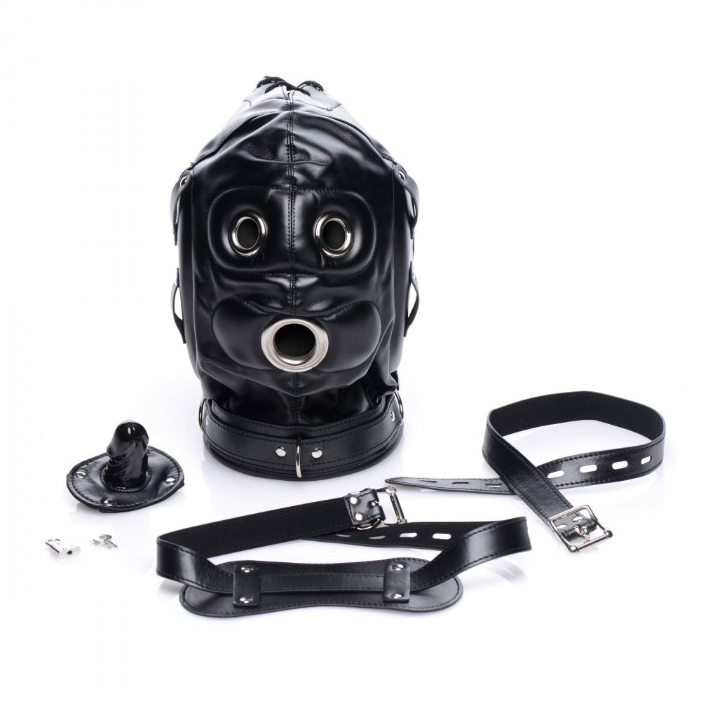 Bondage Hood with Penis Gag - image 5